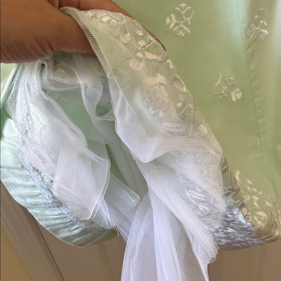 NWT Shoshanna Light Green Dress with White Embroidery - Picture 4 of 13